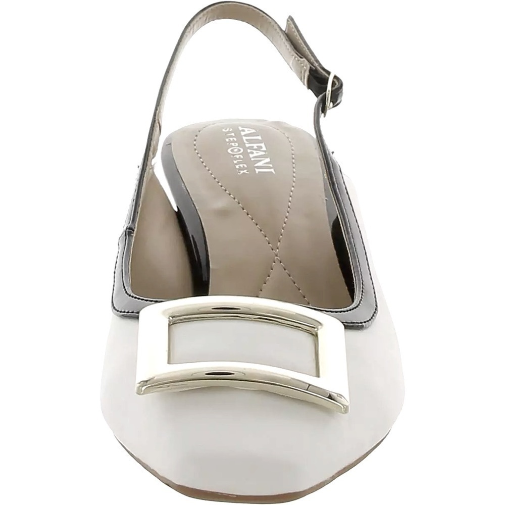 Alfani Women's Cienna Slingback Pumps, White Smooth - Picture 5 of 8
